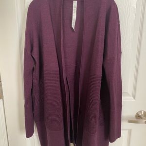Lululemon marled purple cardigan Sz 4